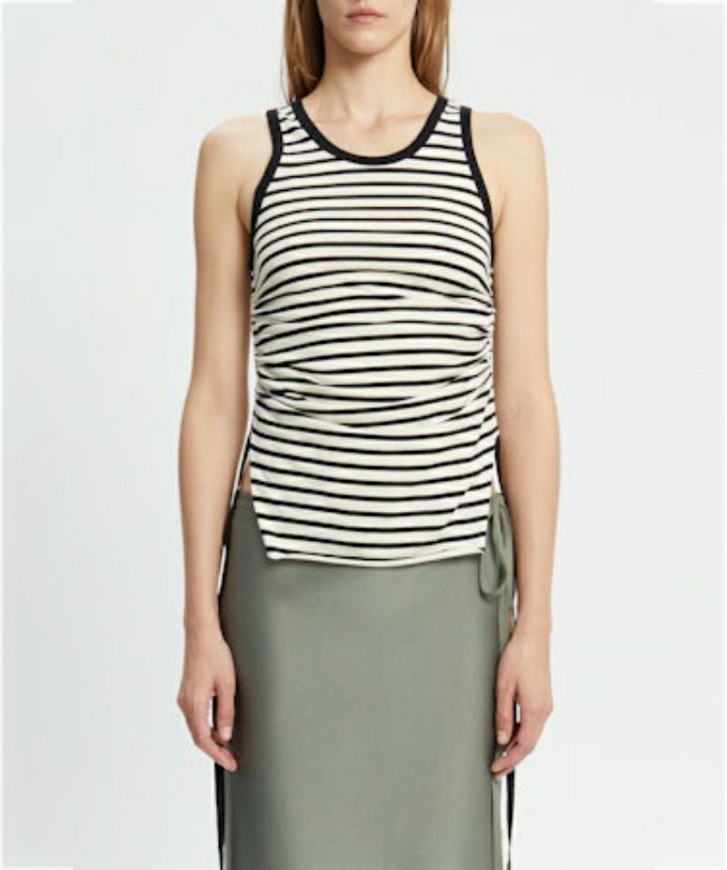 Ann Demeulemeester＞MARA WRINKLED CROPPED TANK TOP | MAKES ONLINE