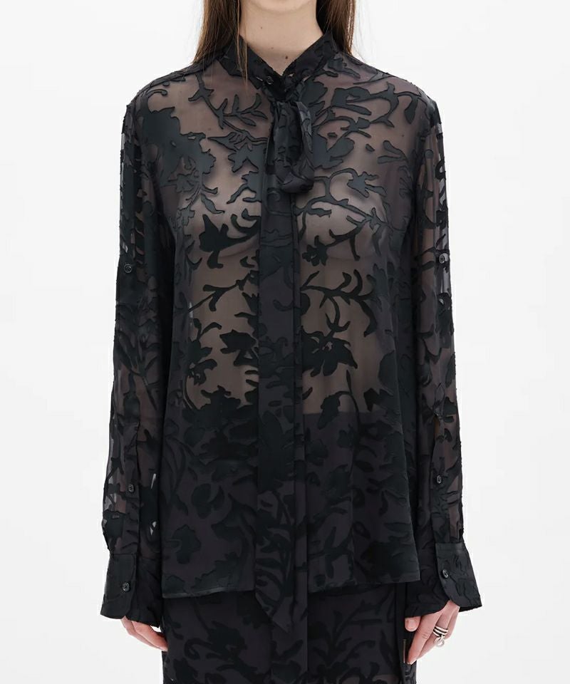 ＜Ann Demeulemeester＞DIEN STAND COLLAR LONG SHIRT