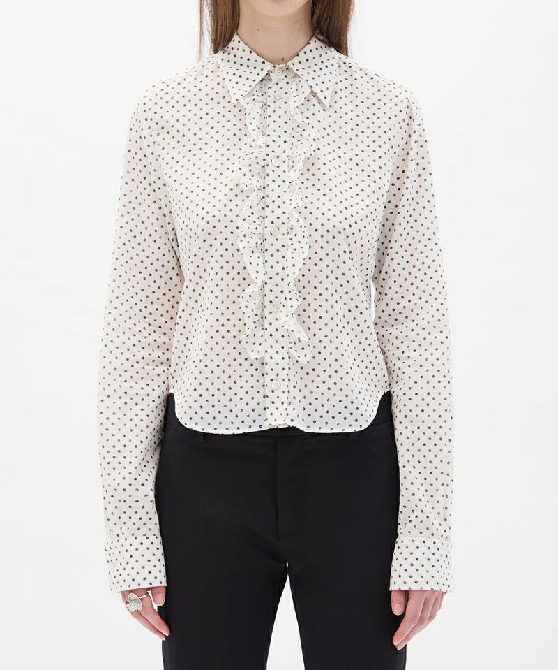 ＜Ann Demeulemeester＞ERMA SLIM FIT RUFFLED SHIRT