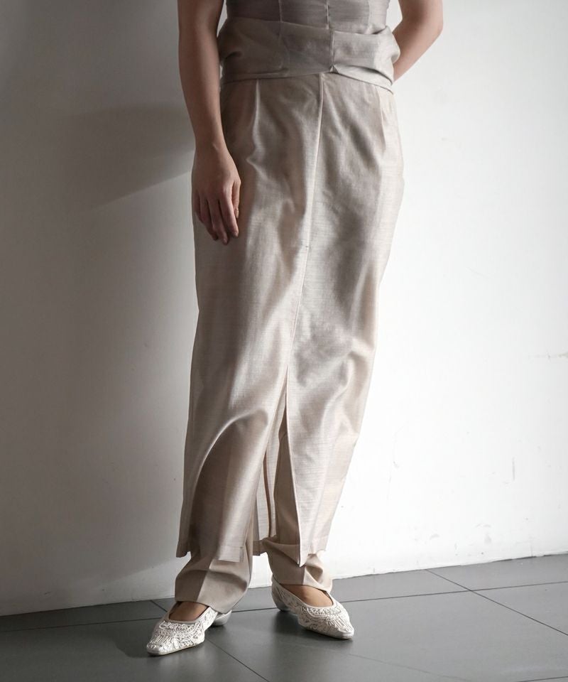 Mame Kurogouchi＞Wool Nylon Shimmering Trousers | MAKES ONLINE STORE