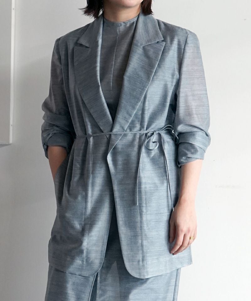 Mame Kurogouchi＞Wool Nylon Shimmering Jacket | MAKES ONLINE STORE