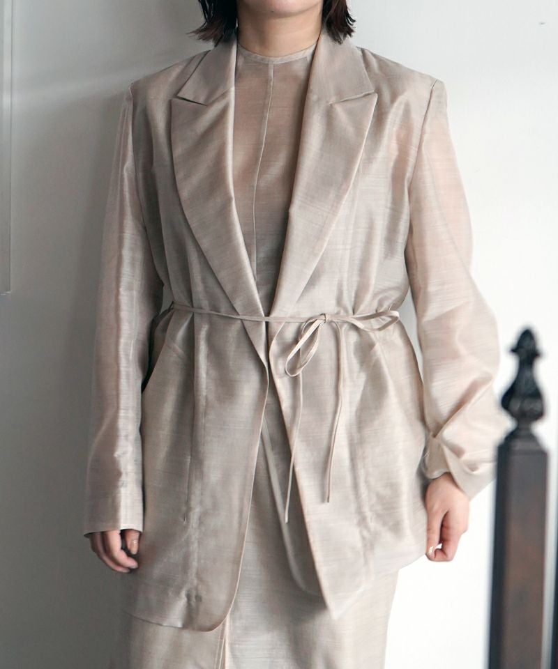 Mame Kurogouchi＞Wool Nylon Shimmering Jacket | MAKES ONLINE STORE