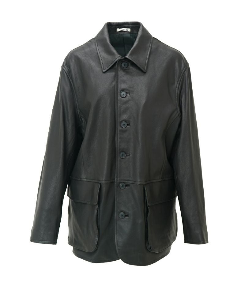 AURALEE＞TEXTURED LAMB LEATHER BLOUSON | MAKES ONLINE STORE
