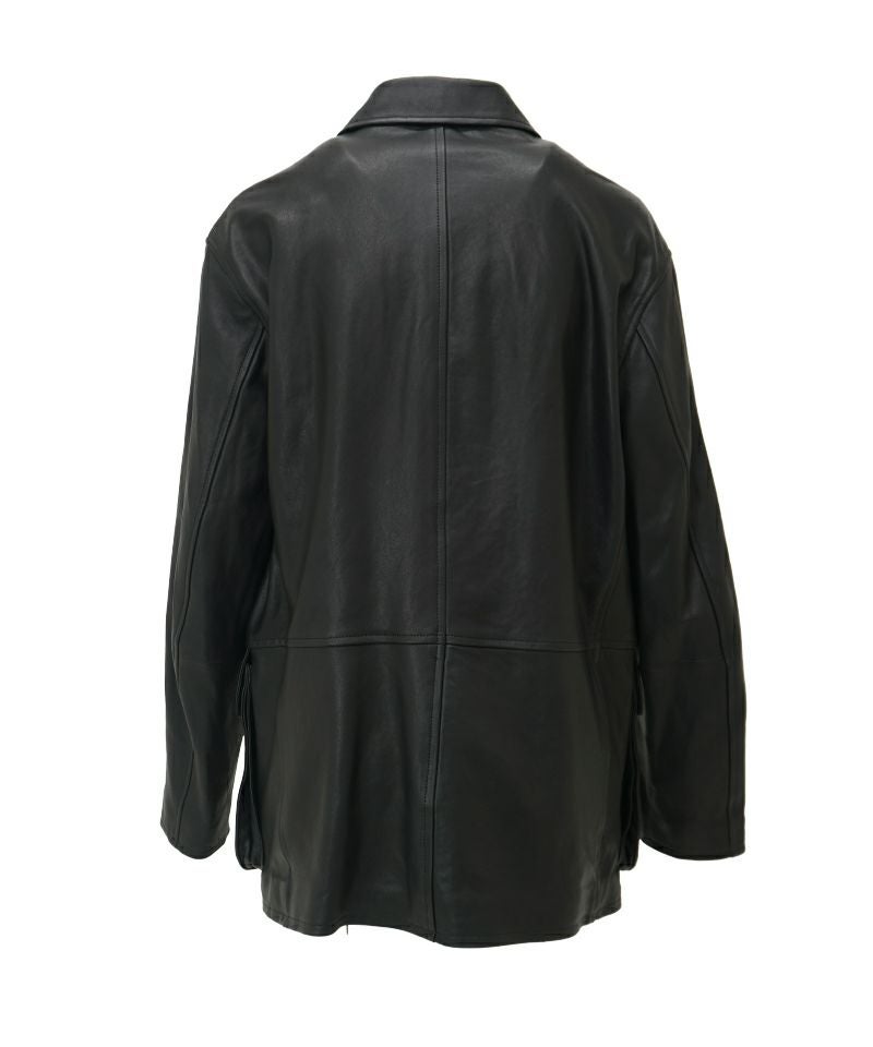 AURALEE＞TEXTURED LAMB LEATHER BLOUSON | MAKES ONLINE STORE