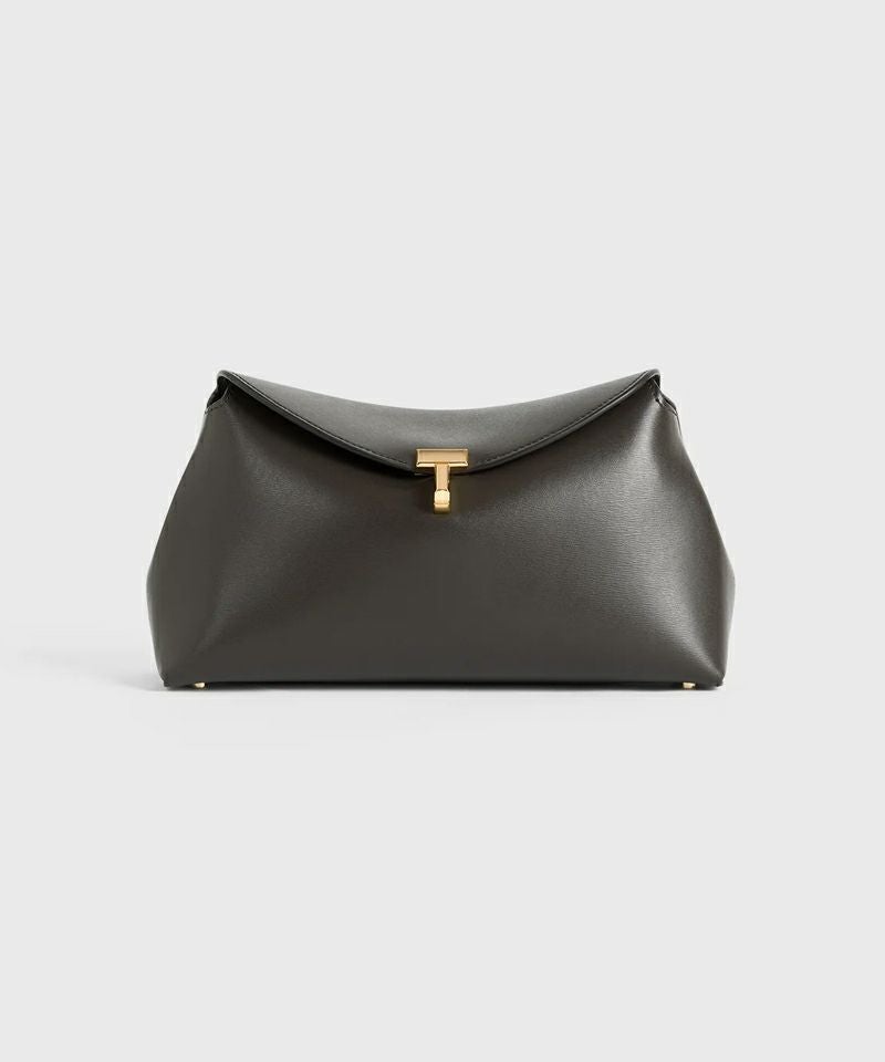 T-Lock leather clutch