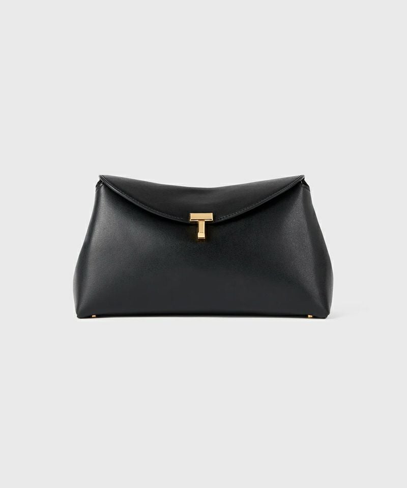 T-Lock leather clutch