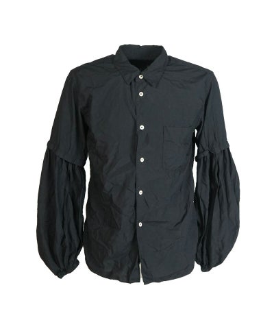 BLACK COMME des GARCONS＞エステルスパンブロード 製品後加工シャツ 