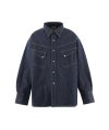 ＜SAINT MICHAEL＞BBJ_DENIM SHIRT/REGID/BLUE