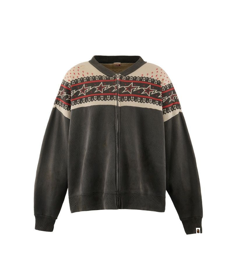 ＜SAINT MICHAEL＞BAPE_ZIP CARDIGAN/CHARCOAL