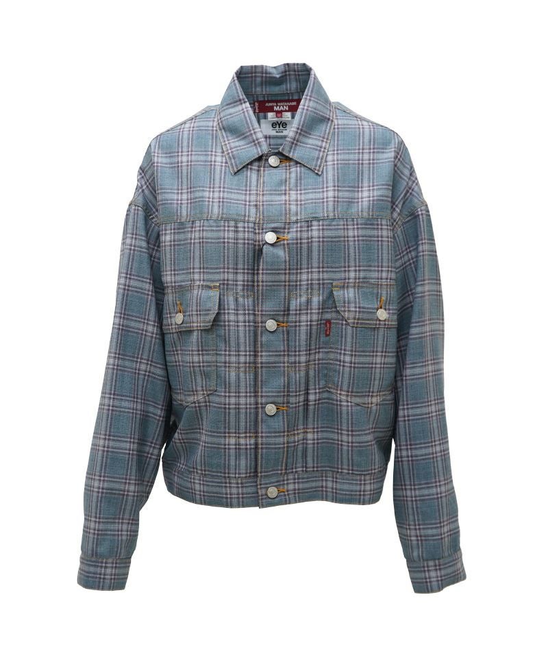 eYe JUNYAWATANABE MAN＞ウールチェックLevi's Wネーム ジャケット