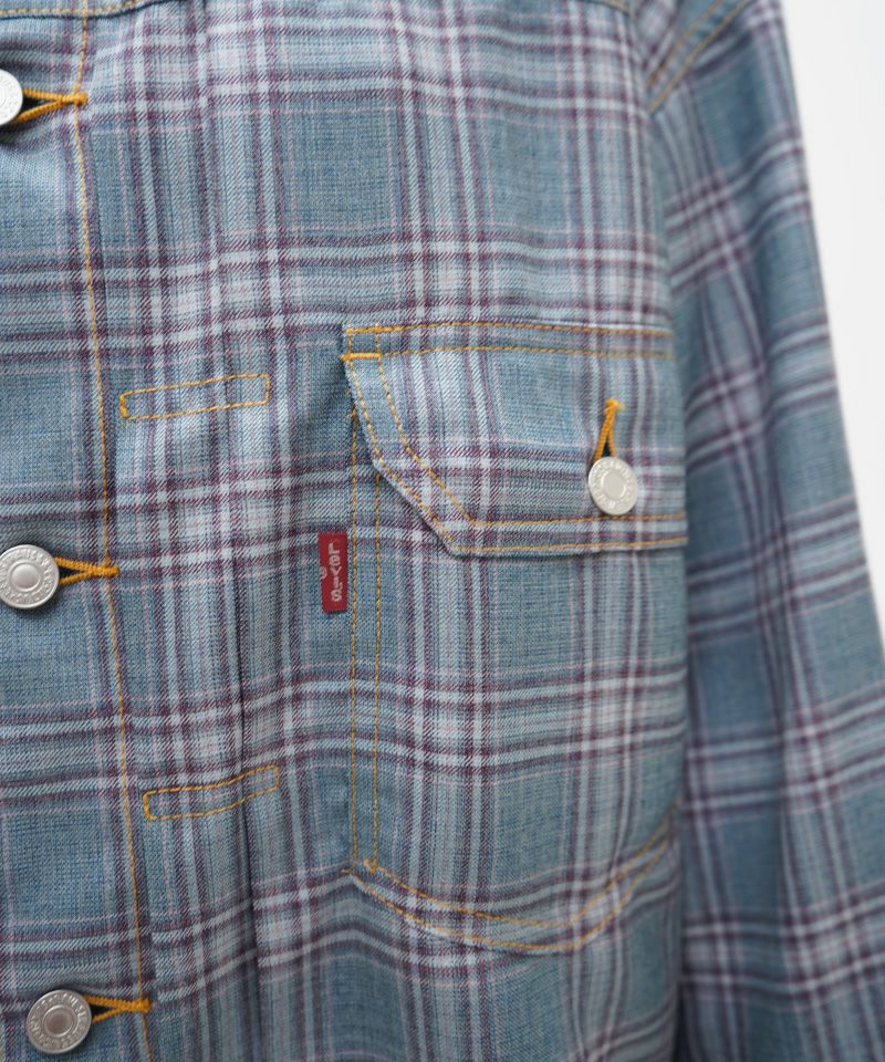eYe JUNYAWATANABE MAN＞ウールチェックLevi's Wネーム ジャケット