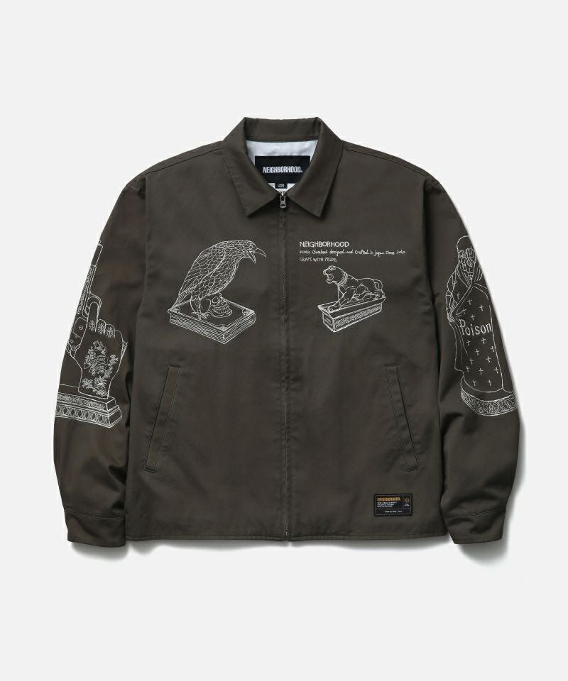 NEIGHBORHOOD SOUVENIR JACKET Lサイズ Neighborhood: Black Reversible Souvenir Jacket | SSENSE