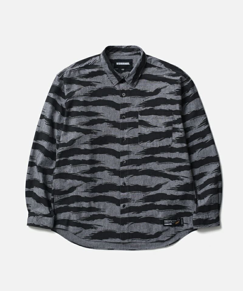 ＜NEIGHBORHOOD＞CAMO PATTERN CHAMBRAY SHIRT LS