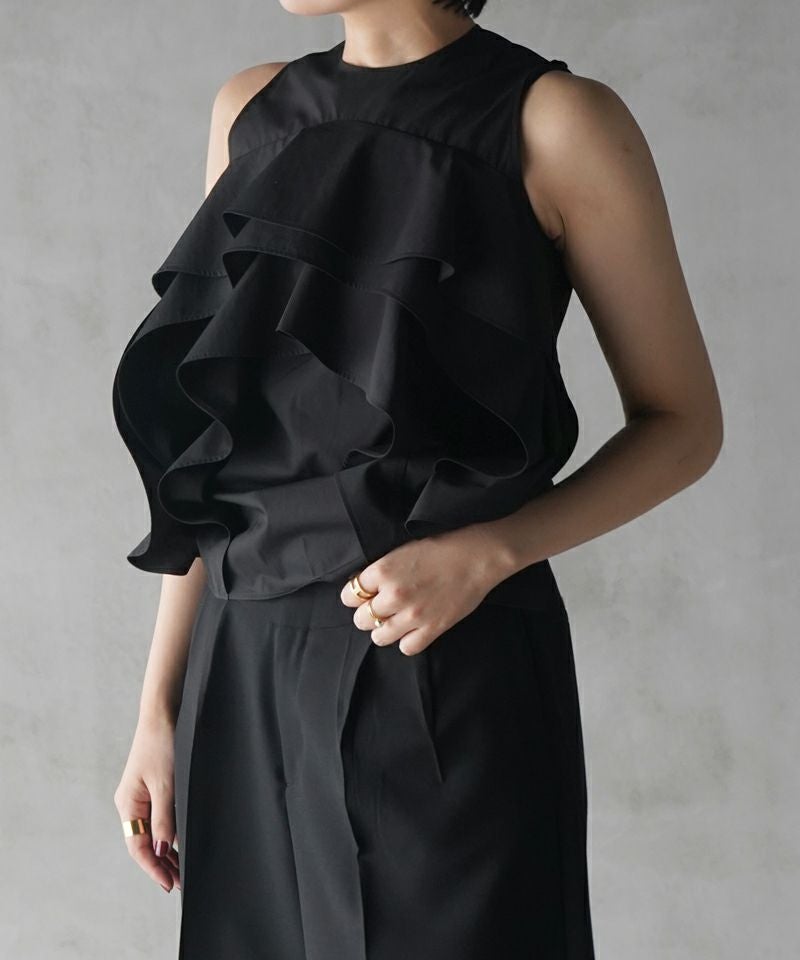 Sleeveless organic cotton blouse