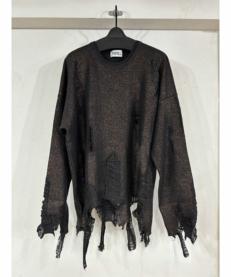 KIDILL＞DESTROY PULLOVER KNIT FOIL PRINT | MAKES ONLINE STORE
