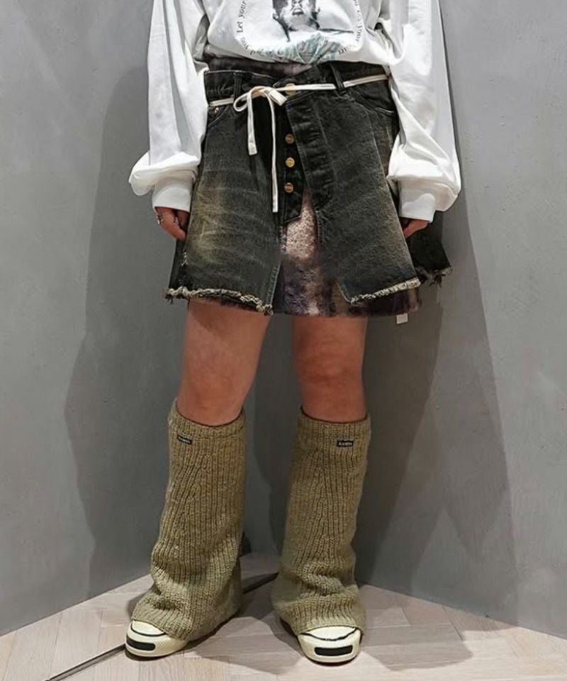 KAMIYA＞Distressed Denim Wrap Skirt | MAKES ONLINE STORE