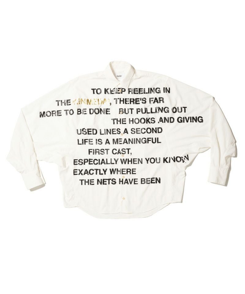 ＜doublet＞KINMEDAI LINE MESSAGE SHIRT