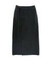 Hard Twist Gabardine Wrap Belted Skirt