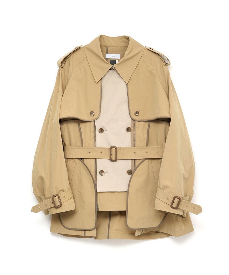 FACETASM＞ZIPPER LAYERED TRENCH COAT | MAKES ONLINE STORE