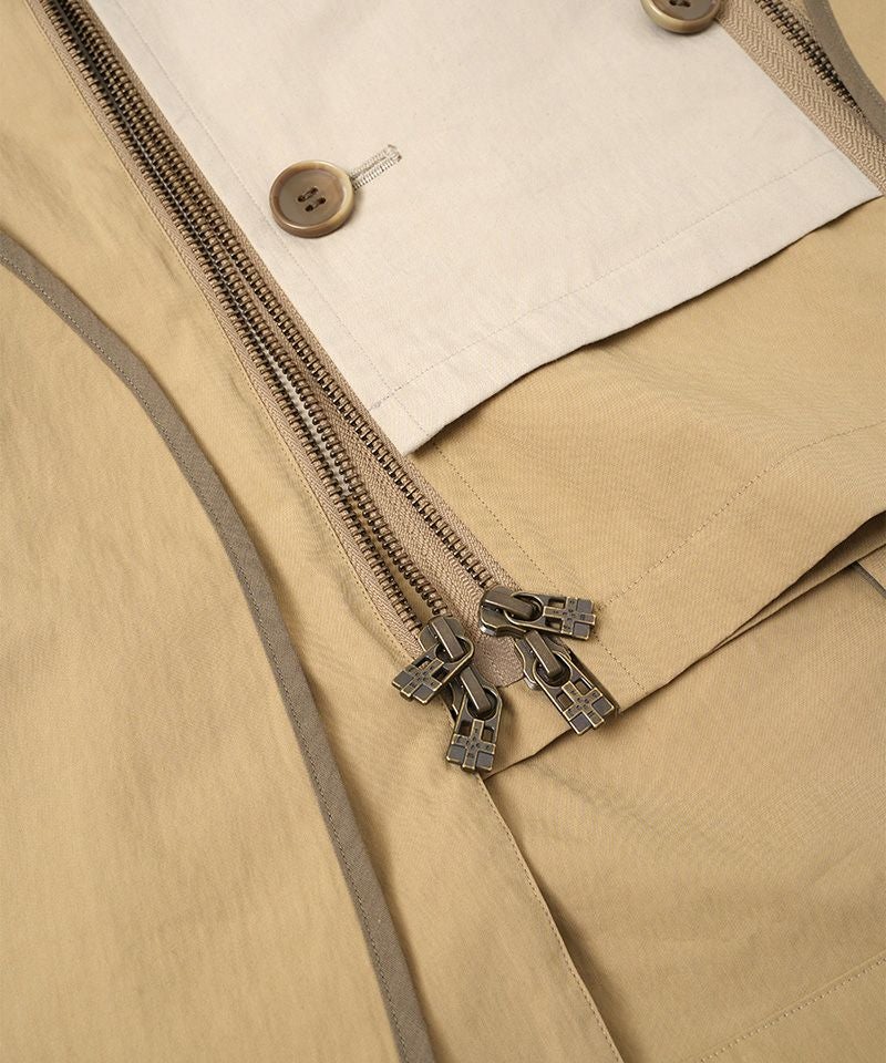 FACETASM＞ZIPPER LAYERED TRENCH COAT | MAKES ONLINE STORE