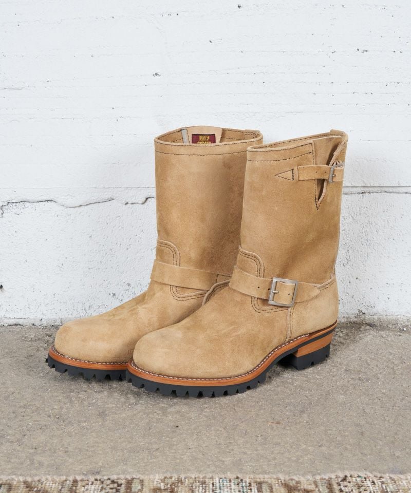 ＜MASSES＞BUCK SKIN BEIGE ENGINNER BOOTS