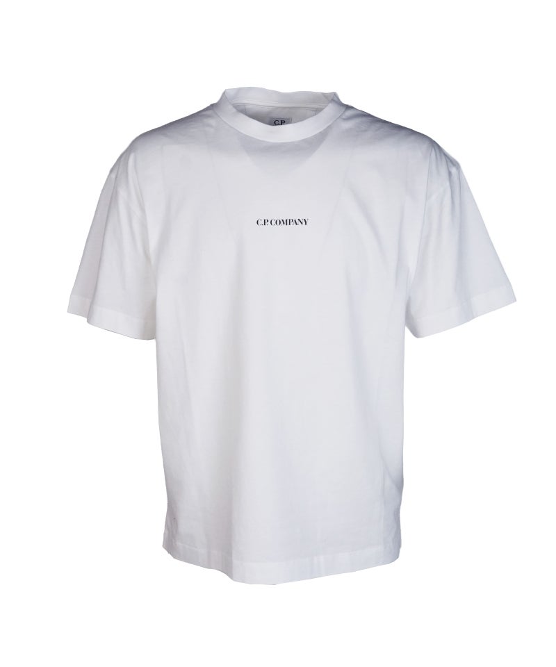 ＜C.P. COMPANY＞30/1 JERSEY SHORT SLV LOGO TS