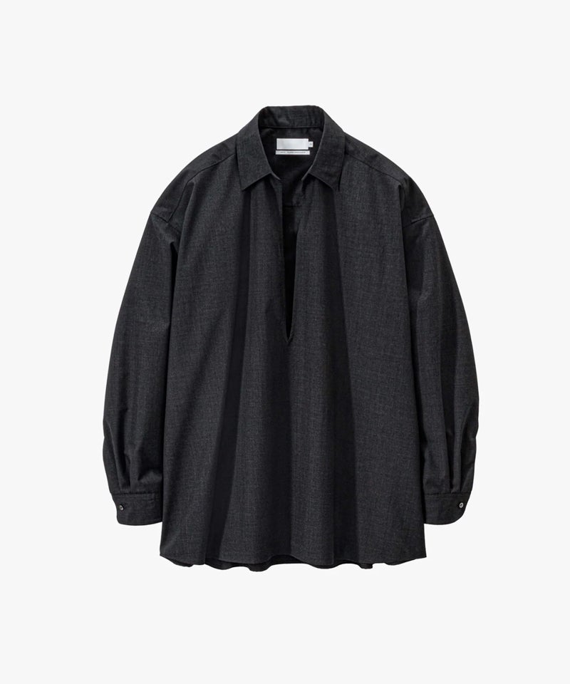 Graphpaper＞Fine Wool Heather L/S Skipper Shirt | MAKES ONLINE STORE