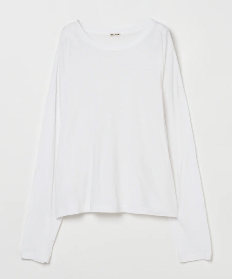 ＜INSCRIRE＞Cotton Silk Over Size Long T- Shirt