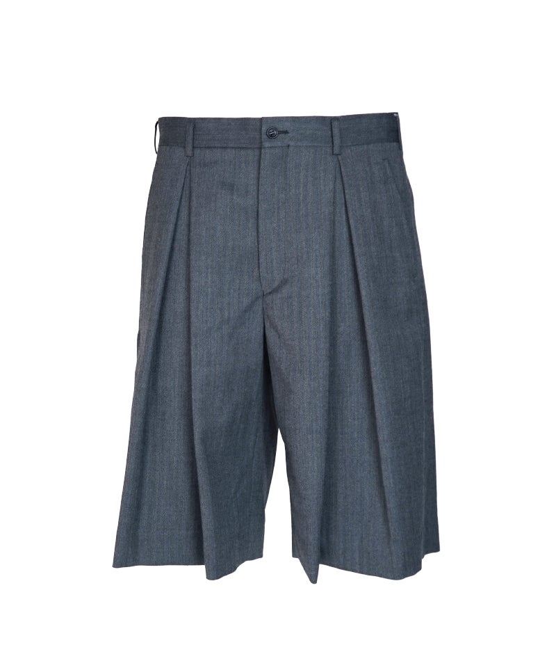 ＜COMME des GARCONS HOMME PLUS＞ウール/エステルヘリンボーン ショートパンツ