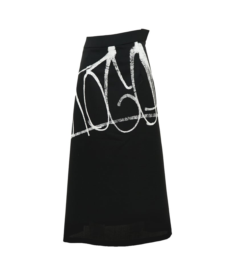 CURVED WAIST MAXI SKIRT