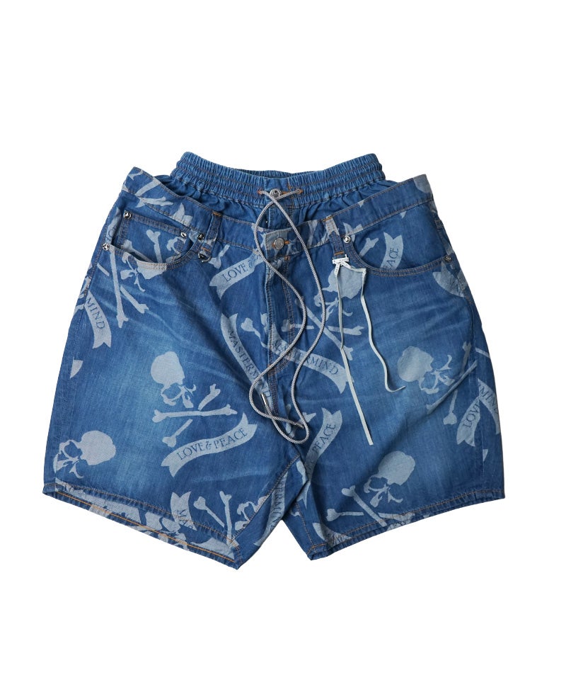 ＜MASTERMIND WORLD＞ALOHA EASY DENIM SHORTS
