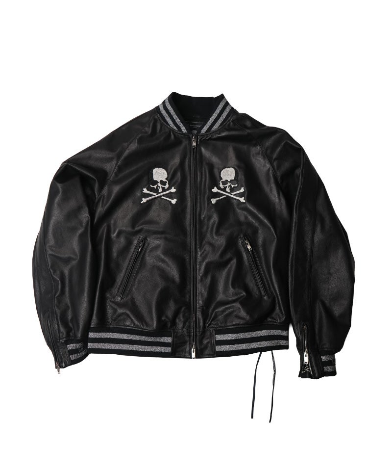 ＜MASTERMIND WORLD＞VERSITY LEATHER JACKET