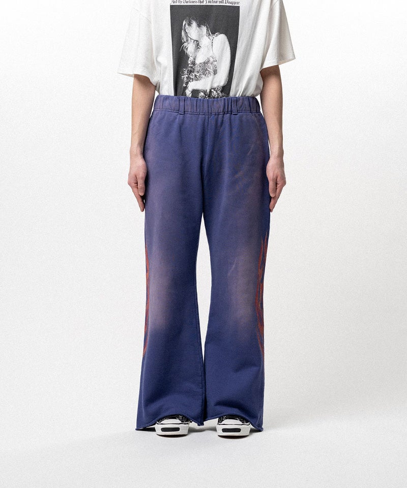 KAMIYA＞“CRAYON FLAME” Bootcut Sweat Pants | MAKES ONLINE STORE