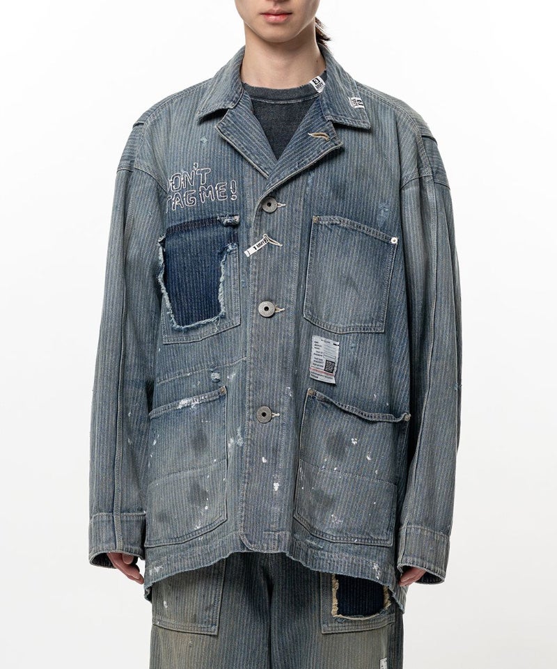 ＜MAISON MIHARAYASUHIRO＞STRIPE DENIM CHORE JACKET