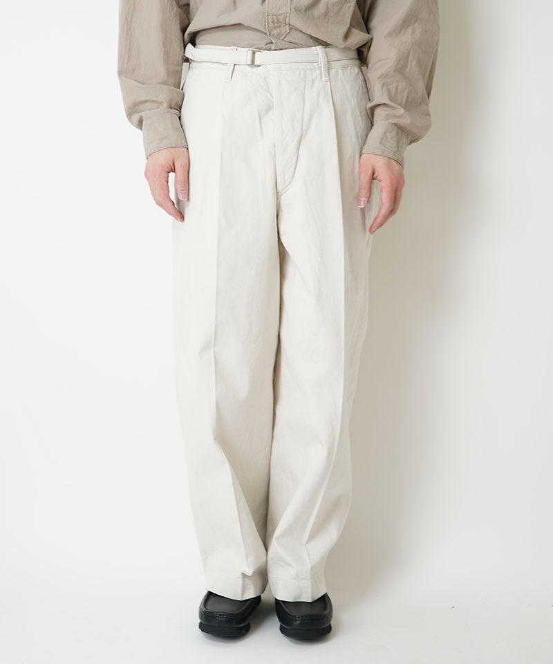 blurhms＞Hard Twist Gabardine Belted Trousers | MAKES ONLINE STORE