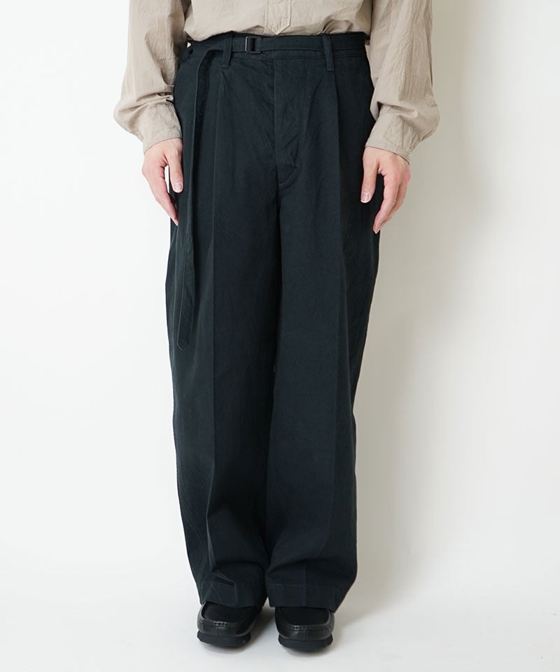 blurhms＞Hard Twist Gabardine Belted Trousers | MAKES ONLINE STORE