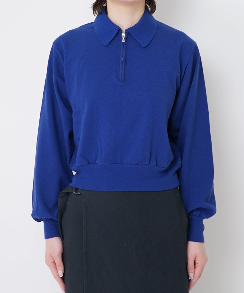 Co/Silk Nep Harf-Zip P/O