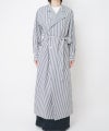Stripe Standing-Collar Dress