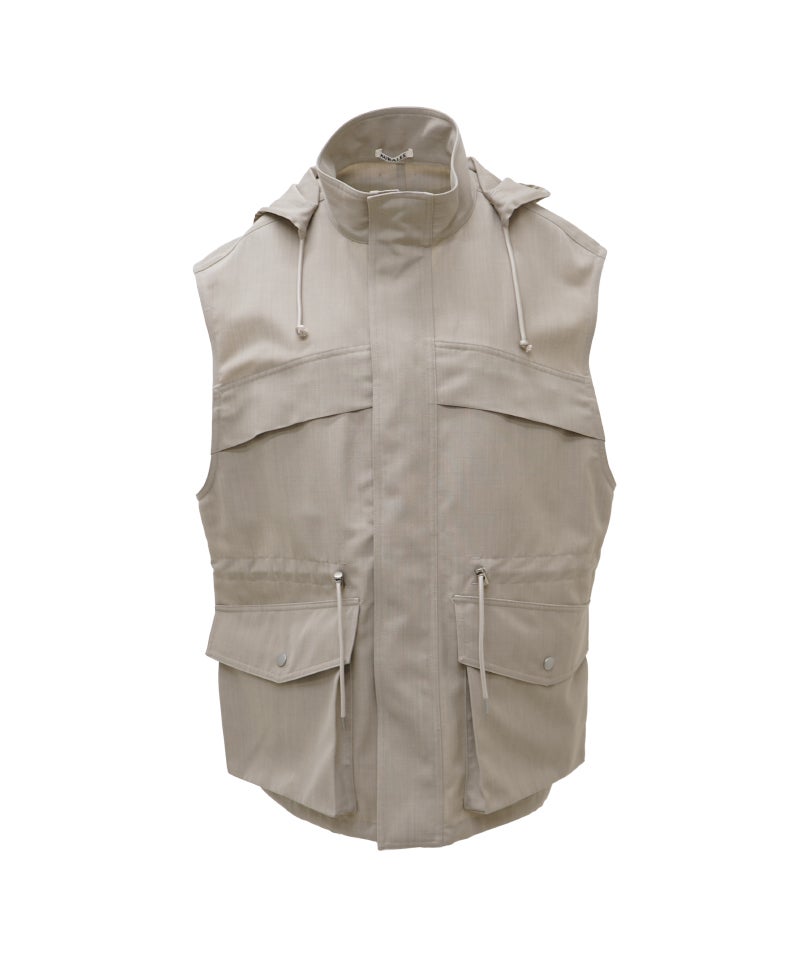AURALEE＞WOOL MAX CANVAS OVER VEST | MAKES ONLINE STORE