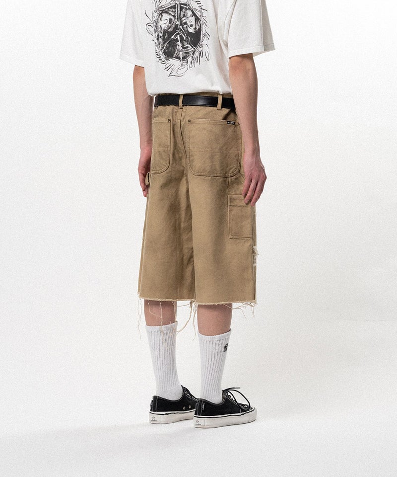 や*り様 KAMIYA BORO Duck Painter Bermuda Pa KAMIYA＞BORO Duck Painter Bermuda Shorts | MAKES ONLINE STORE