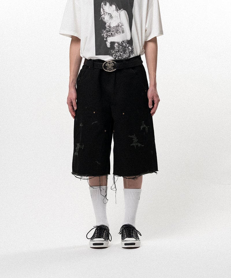 KAMIYA＞BORO Duck Painter Bermuda Shorts | MAKES ONLINE STORE