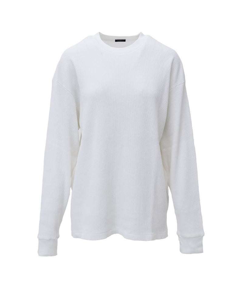 ＜COMOLI＞コットンワッフル 長袖Tシャツ