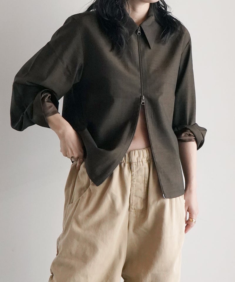 キキ　GABRIELA COLL GARMENTS シルクトップス GABRIELA COLL GARMENTS-SILK PONGEE SLEEVELESS SHIRT/BLACK - VISITFOR