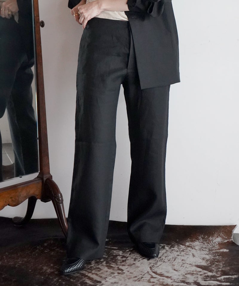 GABRIELA COLL GARMENTS＞LINEN TAILORED TROUSERS | MAKES ONLINE STORE
