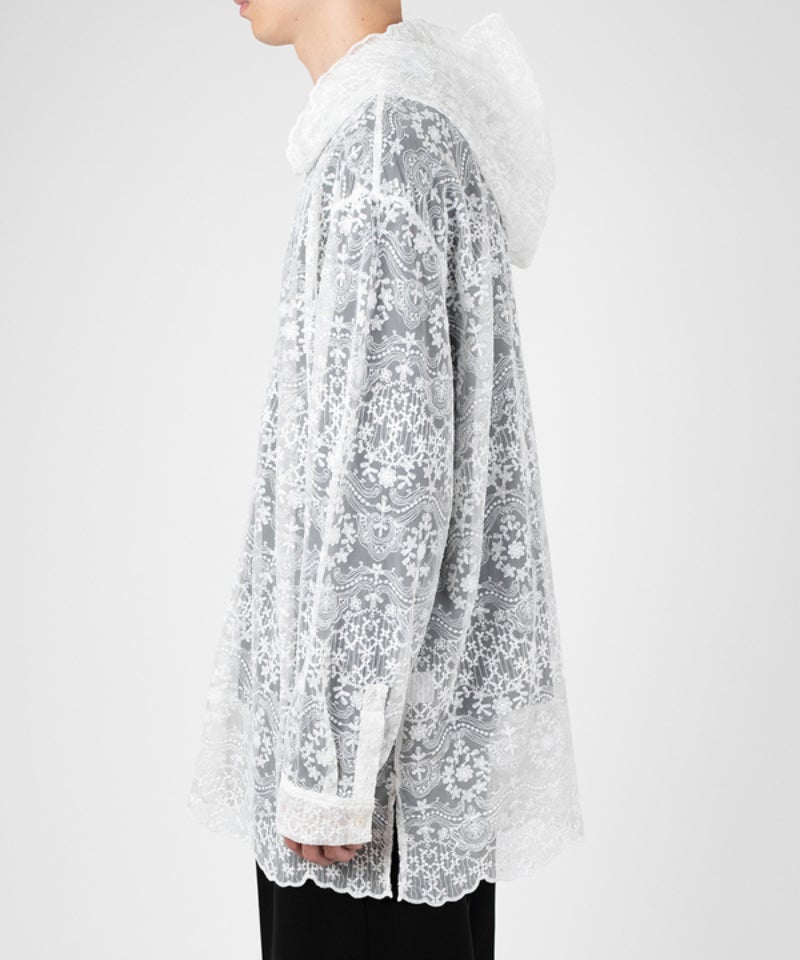 LAD MUSICIAN＞TULLE EMBROIDERY LACE HOODED SH | MAKES ONLINE STORE