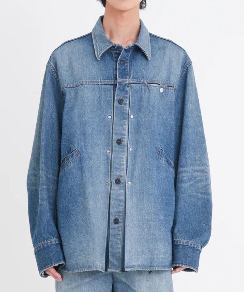 ＜Tamme＞DENIM TRUCKER SHIRT
