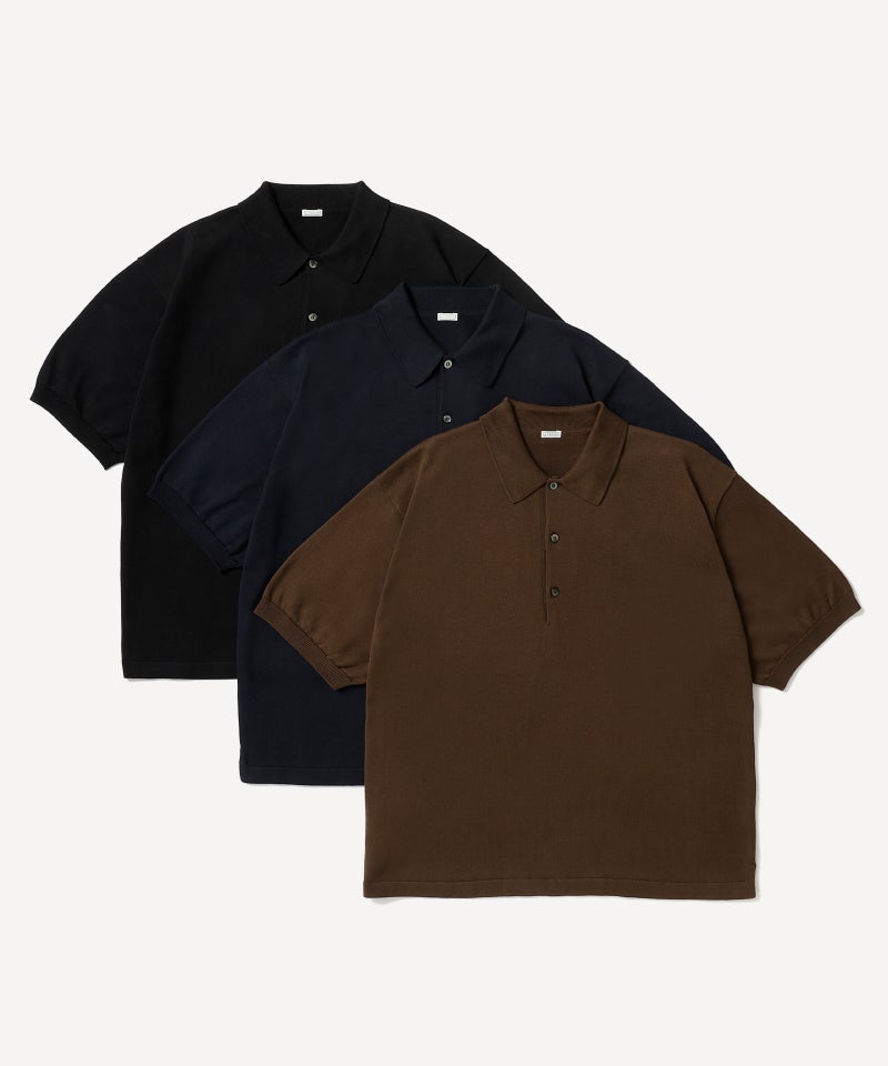 A.PRESSE＞Cotton Knit S/S Polo Shirt | MAKES ONLINE STORE