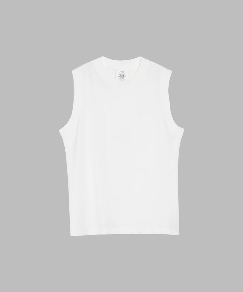 18ss HYKE SLEEVELESS TEE BIG/FIT 白 HYKE - 18ss HYKE SLEEVELESS TEE BIG/FIT 白の通販 by LK｜ハイクなら