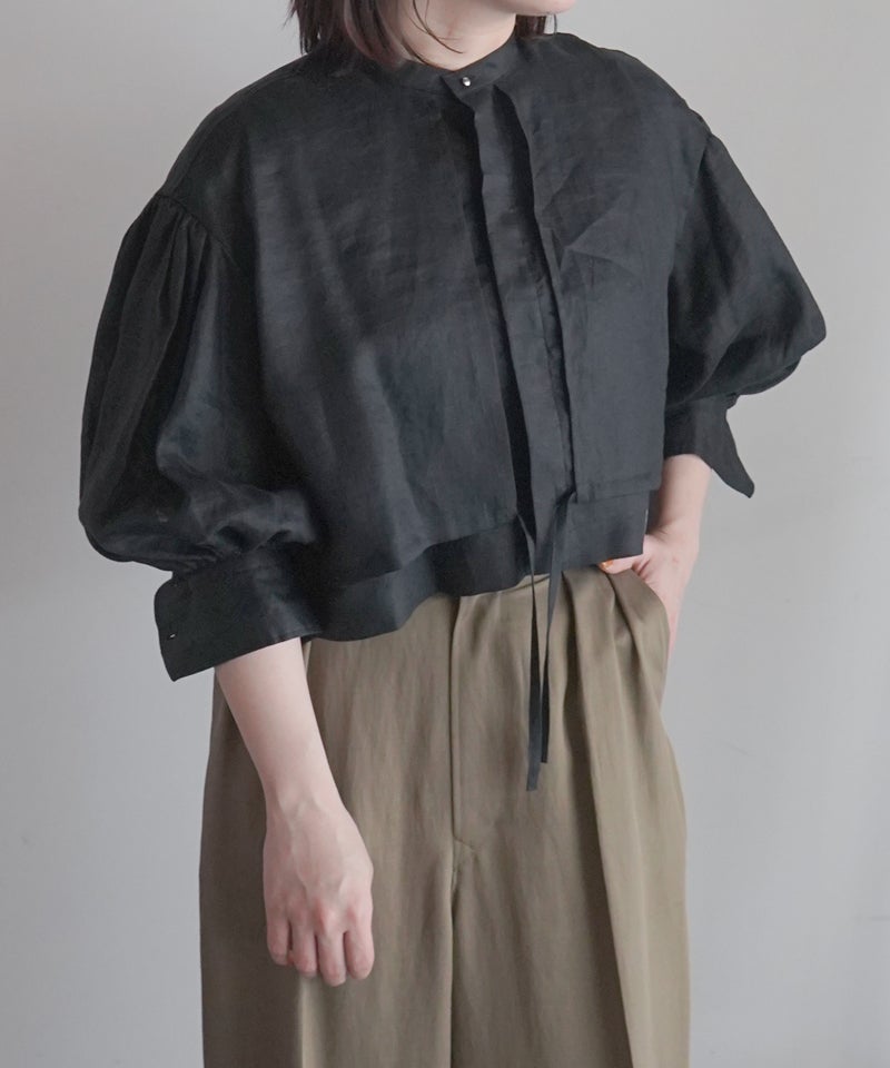 HYKE＞LINEN BALLOON SLEEVE BLOUSE | MAKES ONLINE STORE