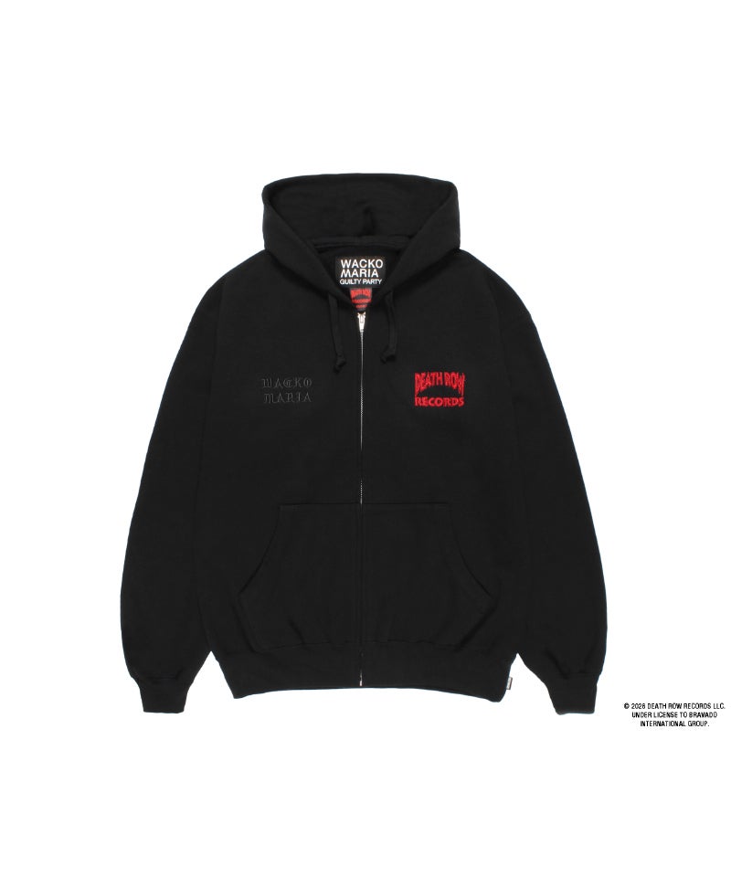 WACKO MARIA DEATH ROW RECORDS SWEAT 新品　L WACKO MARIA＞DEATH ROW RECORDS / HEAVY WEIGHT ZIP HOODED SWEAT